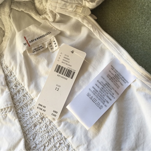 NWT Anthropologie White Cotton Eyelet Top - Picture 9 of 9